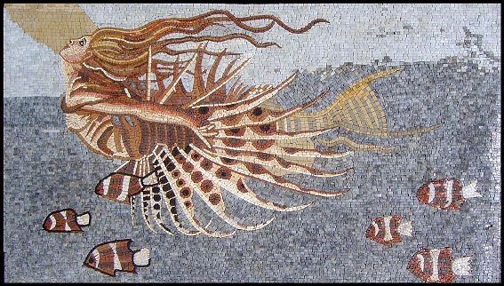 mozaic artistic de marmura